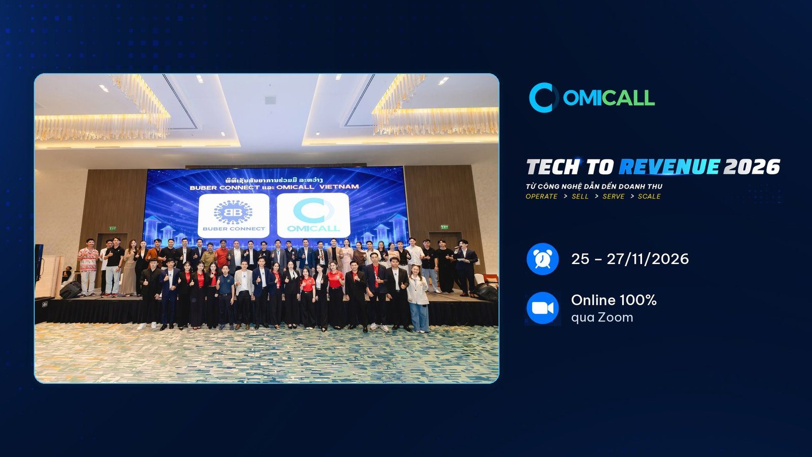 Sự kiện OMICall ra mắt tại Lào của OMI JSC đơn vị tổ chức Tech to Revenue 2026